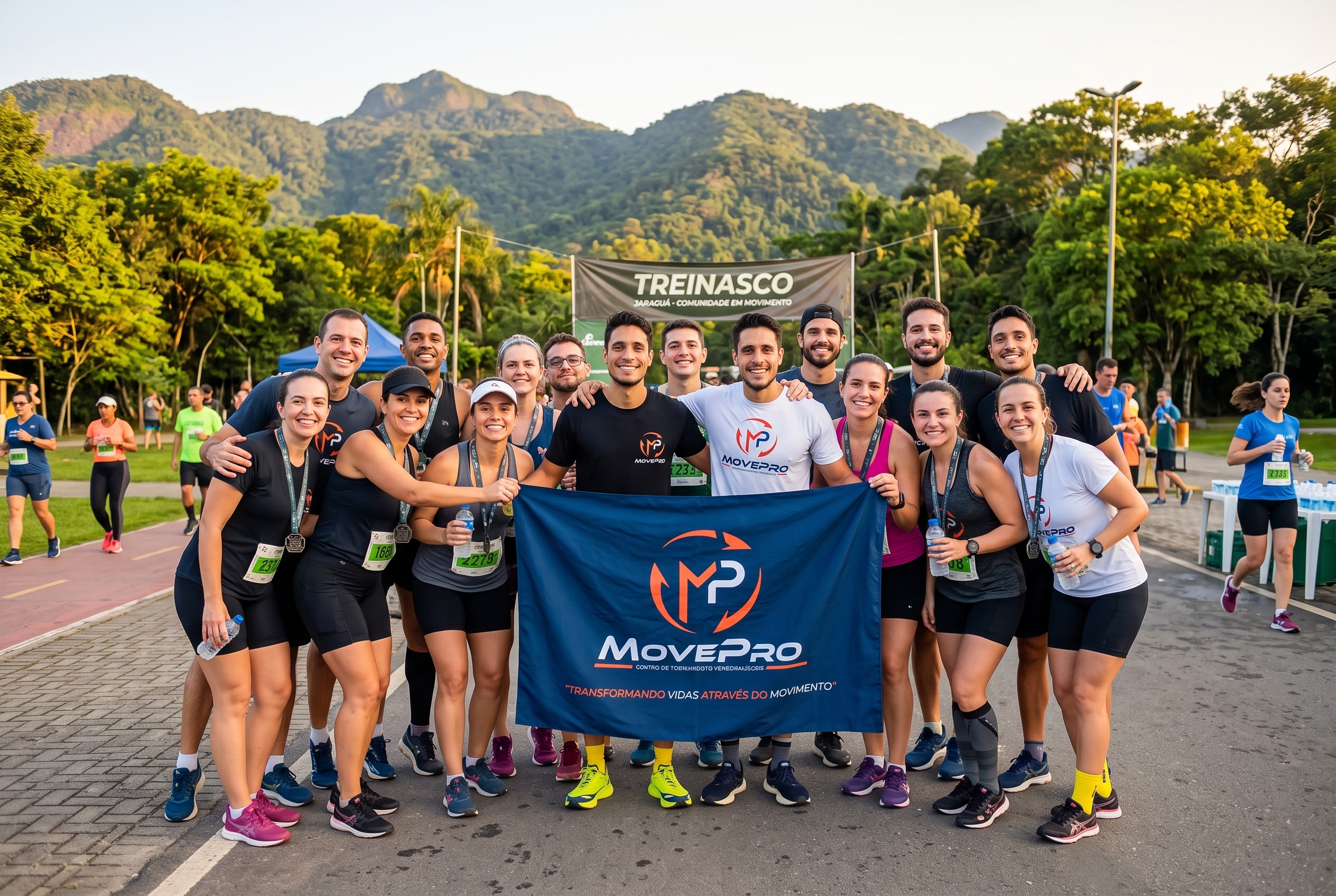 Comunidade Treinasco após treino de corrida em Jaraguá do Sul